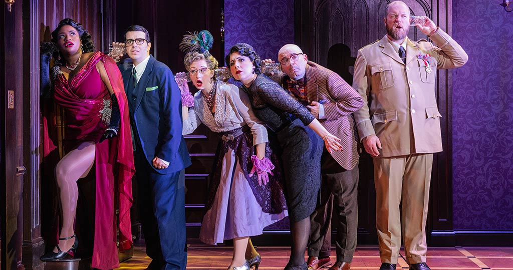 The Company of the Second North American tour of CLUE - photo by Evan Zimmerman for MurphyMade