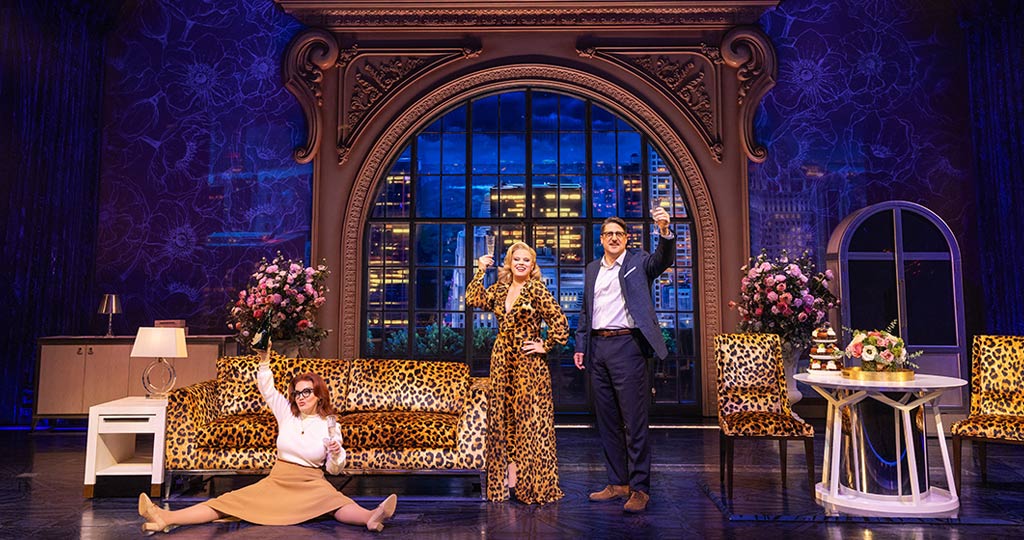 Jennifer Simard, Megan Hilty and Christopher Sieber in the Original Broadway Cast of DEATH BECOMES HER. - Photo by Matthew Murphy and Evan Zimmerman, MurphyMade