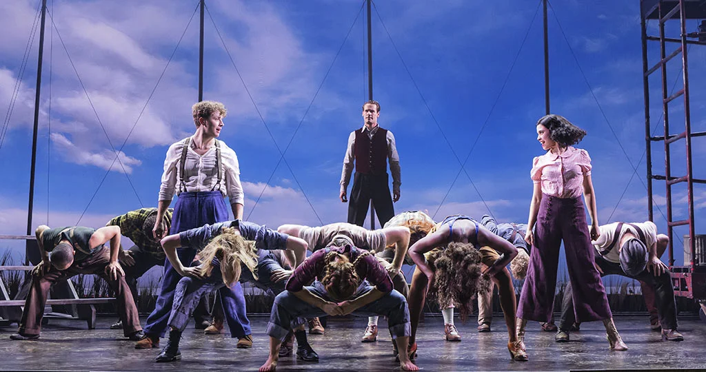 Zachary Keller, Connor Sullivan, Helen Krushinski, and the cast of WATER FOR ELEPHANTS, Photo by Matthew Murphy for MurphyMade