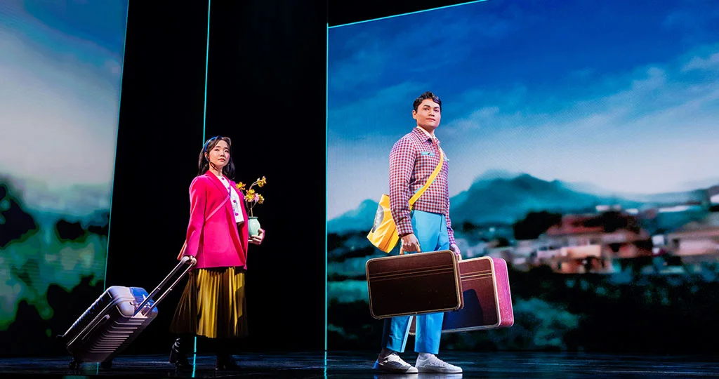 Claire Kwon and Steven Huynh in MAYBE HAPPY ENDING. Photo: Matthew Murphy and Evan Zimmerman