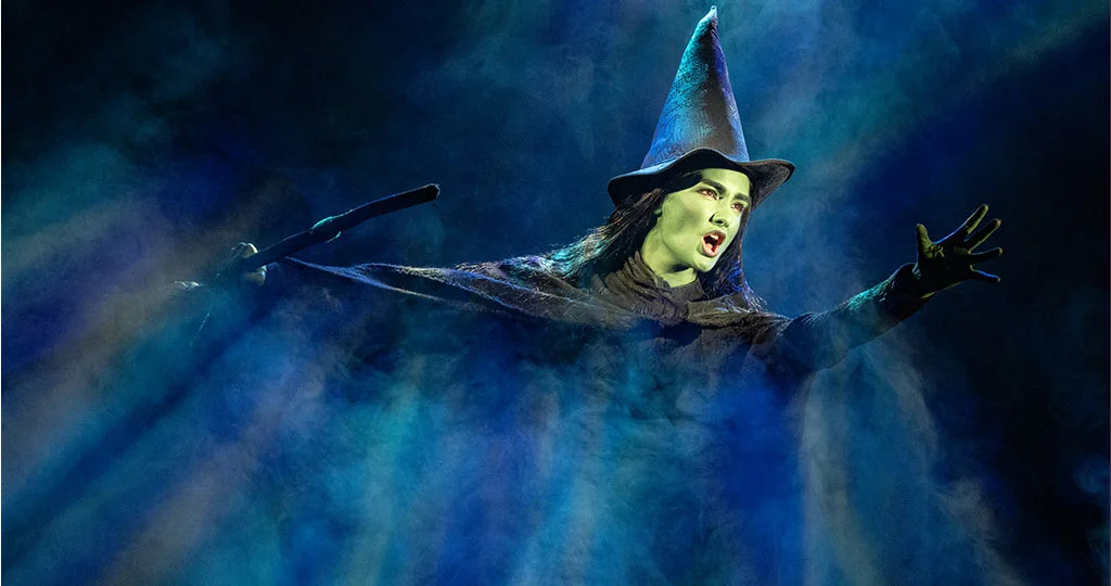 Aline Mayagoitia as Elphaba in the North American Tour of WICKED, photo by Joan Marcus