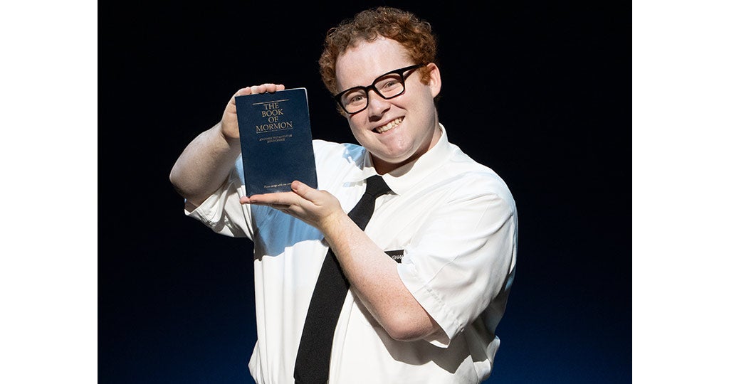 Jacob Aune in THE BOOK OF MORMON North American tour Photo by Julieta Cervantes